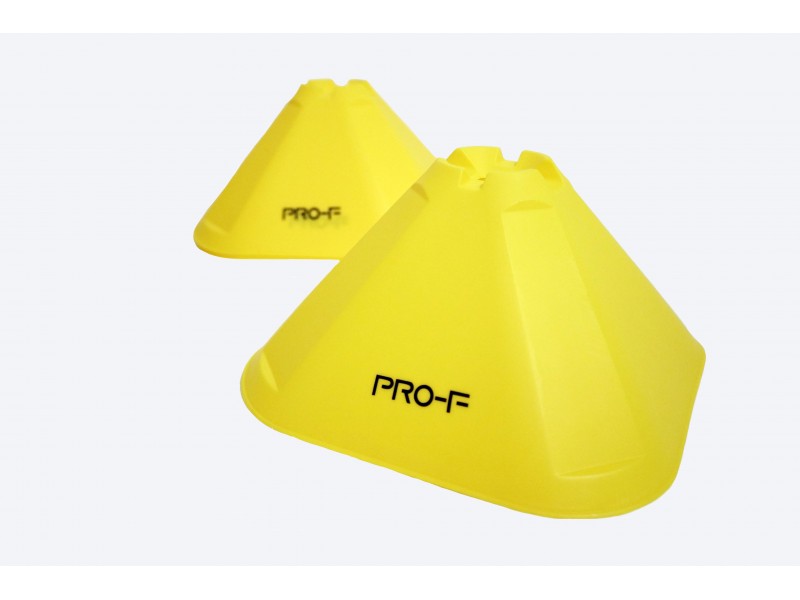 Конусы тренировочные большие PRO Training Cones Yellow PRO-F 6 штук желтые