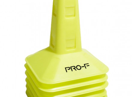 Конусы тренировочные Agility Cones PRO-F 6 штук желтый неон