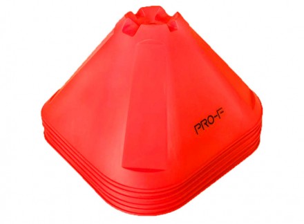 Конусы тренировочные большие PRO Training Cones Red PRO-F 6 штук красные